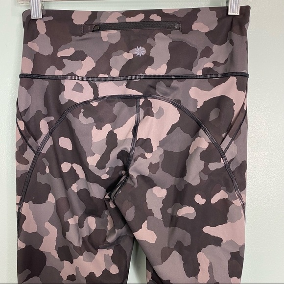 Athleta Lightning Camo‎ 7/8 Tights Grey Black Tan Sz ST Small Tall - Picture 6 of 10